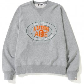 RELAXED COLLEGE LOGO CREWNECK MENS